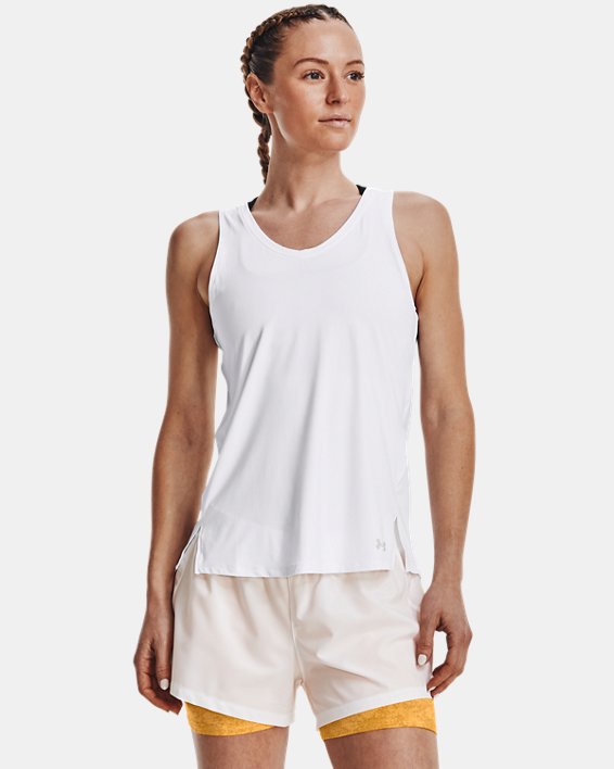 Camiseta sin mangas UA Iso-Chill 200 Laser para mujer, White, pdpMainDesktop image number 0